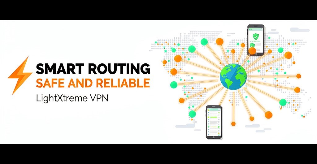 LightXtreme VPN client: unlimited data and speed, more than 2,000 servers in 70+ countries, multiple devices online at once